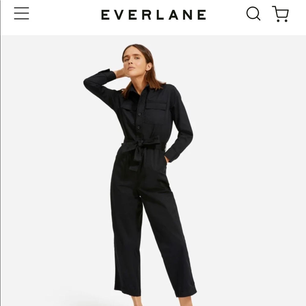 Everlane utility jumpsuit - black size 00